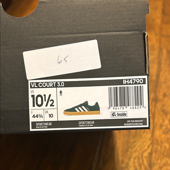 Adidas Men's Forest Green and White Sneakers - Picture 2 of 6